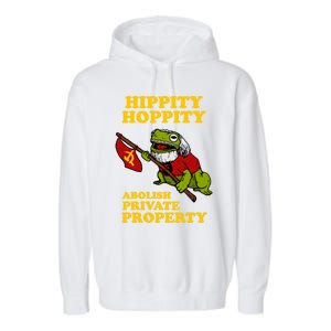 Hippity Hoppity Abolish Private Property Garment-Dyed Fleece Hoodie