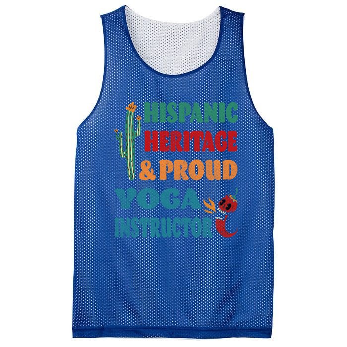 Hispanic Heritage And Proud Yoga Instructor Gift Mesh Reversible Basketball Jersey Tank