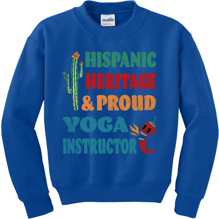 Hispanic Heritage And Proud Yoga Instructor Gift Kids Sweatshirt