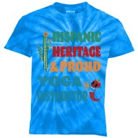 Hispanic Heritage And Proud Yoga Instructor Gift Kids Tie-Dye T-Shirt