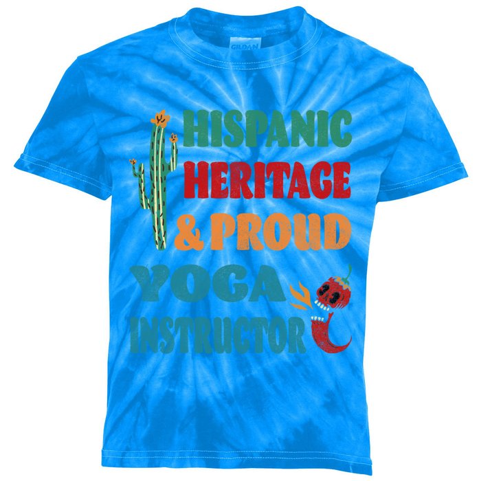 Hispanic Heritage And Proud Yoga Instructor Gift Kids Tie-Dye T-Shirt