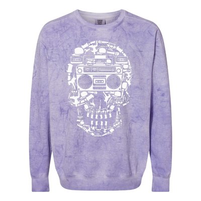 Hip Hop Boombox Hiphop Boombox Skull Colorblast Crewneck Sweatshirt