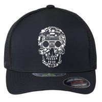 Hip Hop Boombox Hiphop Boombox Skull Flexfit Unipanel Trucker Cap