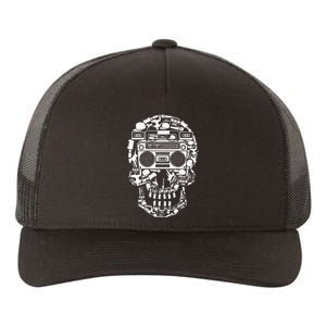 Hip Hop Boombox Hiphop Boombox Skull Yupoong Adult 5-Panel Trucker Hat