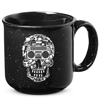 Hip Hop Boombox Hiphop Boombox Skull 15oz Campfire Ceramic Mug