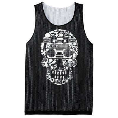 Hip Hop Boombox Hiphop Boombox Skull Mesh Reversible Basketball Jersey Tank