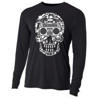 Hip Hop Boombox Hiphop Boombox Skull Cooling Performance Long Sleeve Crew