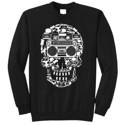 Hip Hop Boombox Hiphop Boombox Skull Tall Sweatshirt