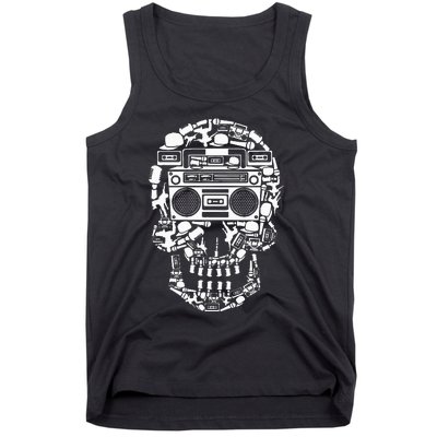 Hip Hop Boombox Hiphop Boombox Skull Tank Top