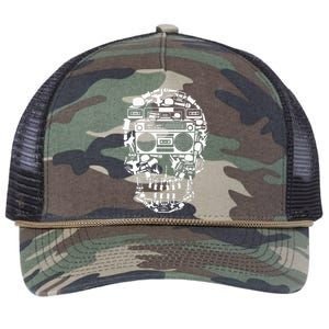 Hip Hop Boombox Hiphop Boombox Skull Retro Rope Trucker Hat Cap