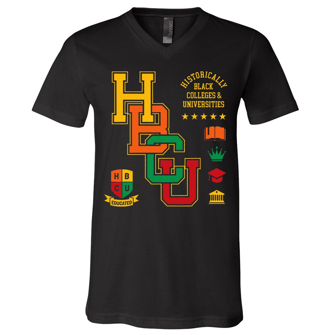 HBCU Historically Black Colleges Universities Grad Alumni V-Neck T-Shirt