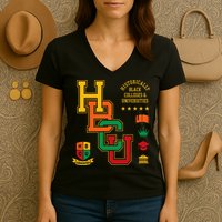 HBCU Historically Black Colleges Universities Grad Alumni Women's V-Neck T-Shirt