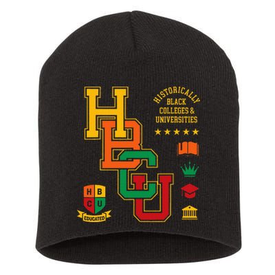 HBCU Historically Black Colleges Universities Grad Alumni Short Acrylic Beanie