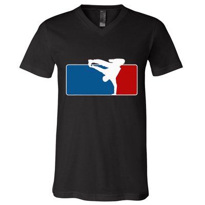Hip Hop Bboy Breakdance Pose Street Dance Popping V-Neck T-Shirt