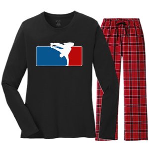 Hip Hop Bboy Breakdance Pose Street Dance Popping Women's Long Sleeve Flannel Pajama Set 