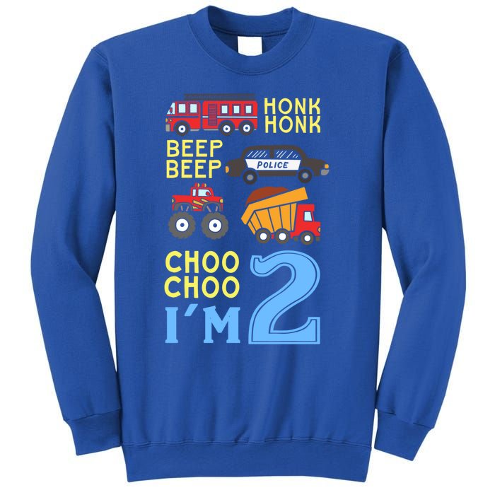 Honk Honk Beep Beep Coo Choo I'm 2 Birthday Kids Apparel Gift Sweatshirt