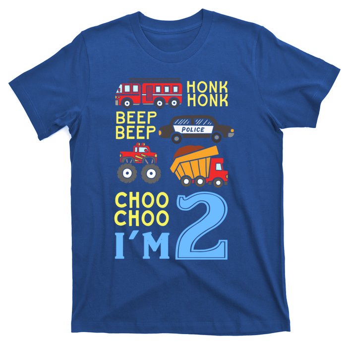 Honk Honk Beep Beep Coo Choo I'm 2 Birthday Kids Apparel Gift T-Shirt