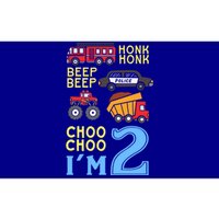 Honk Honk Beep Beep Coo Choo I'm 2 Birthday Kids Apparel Gift Bumper Sticker