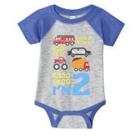 Honk Honk Beep Beep Coo Choo I'm 2 Birthday Kids Apparel Gift Infant Baby Jersey Bodysuit