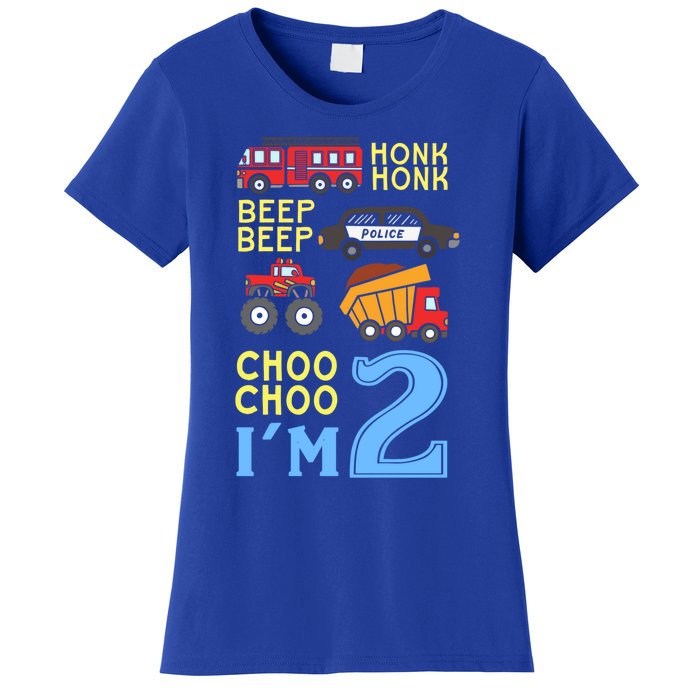 Honk Honk Beep Beep Coo Choo I'm 2 Birthday Kids Apparel Gift Women's T-Shirt