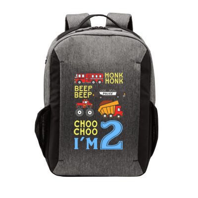 Honk Honk Beep Beep Coo Choo I'm 2 Birthday Kids Apparel Gift Vector Backpack