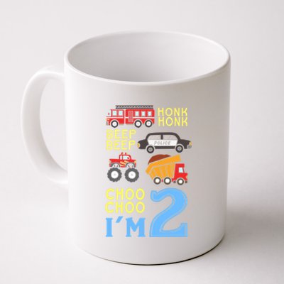 Honk Honk Beep Beep Coo Choo I'm 2 Birthday Kids Apparel Gift Coffee Mug