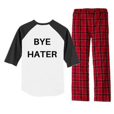 Hi Hater Bye Hater Raglan Sleeve Pajama Set