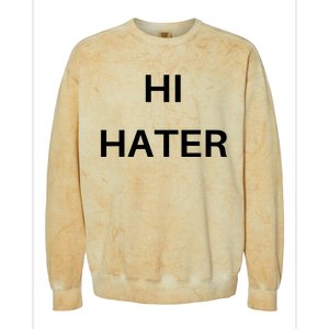 Hi Hater Bye Hater Colorblast Crewneck Sweatshirt