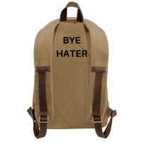 Hi Hater Bye Hater Cotton Canvas Backpack