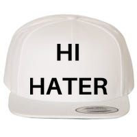 Hi Hater Bye Hater Wool Snapback Cap