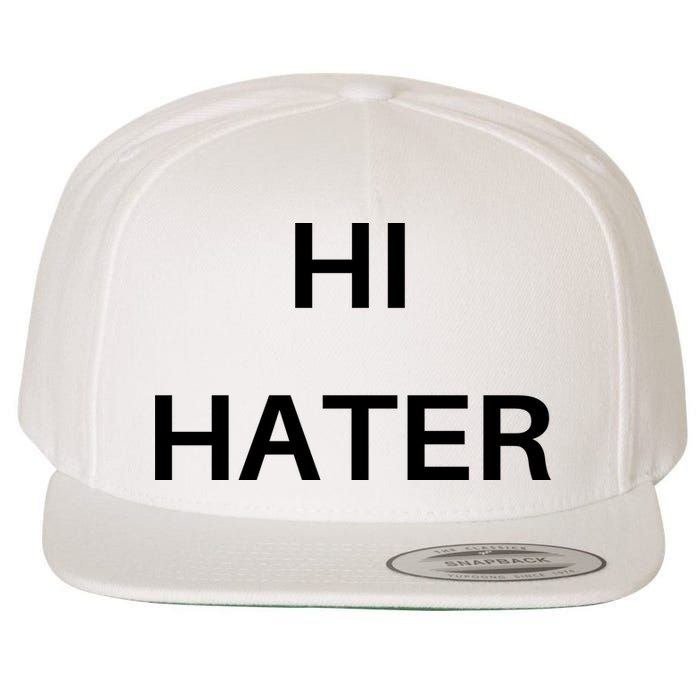 Hi Hater Bye Hater Wool Snapback Cap