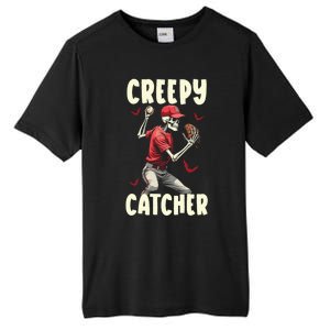 Happy Halloween Baseball Spooky Catcher Trick Or Treat Gift Tall Fusion ChromaSoft Performance T-Shirt