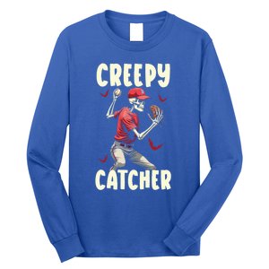 Happy Halloween Baseball Spooky Catcher Trick Or Treat Gift Long Sleeve Shirt