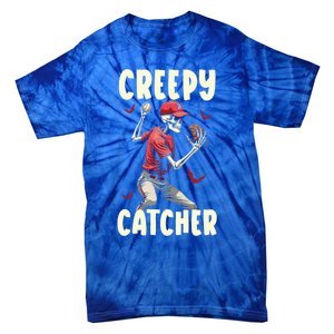 Happy Halloween Baseball Spooky Catcher Trick Or Treat Gift Tie-Dye T-Shirt