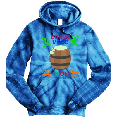 Happy Holi Bhang Mood Is On Indian Festival Of Colors 2021 Meaningful Gift Tie Dye Hoodie