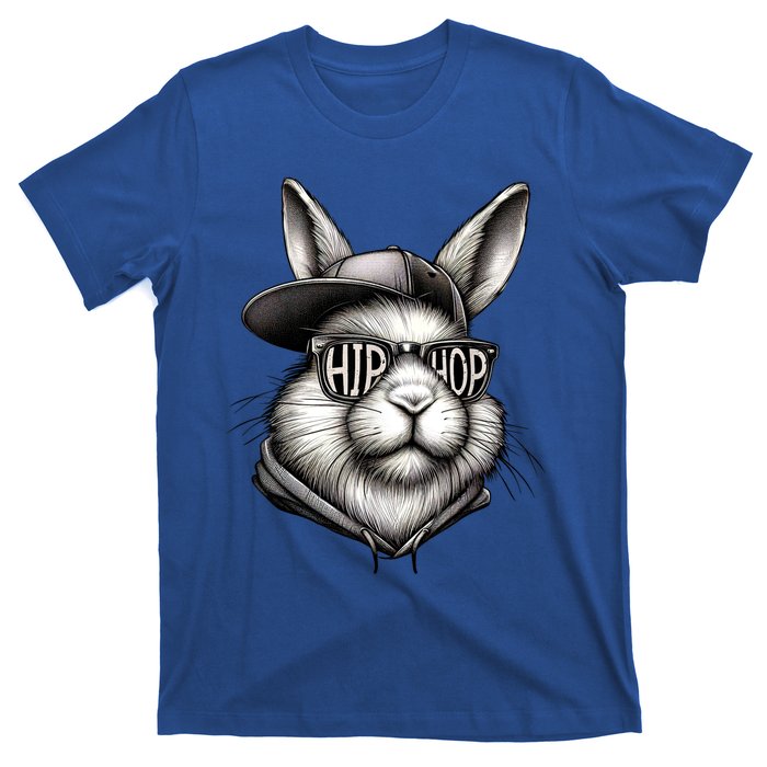 Hip Hop Bunny Face Sunglasses Funny Easter Hippity Rabbit T-Shirt