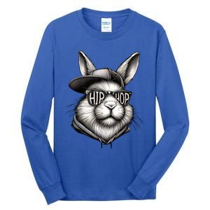 Hip Hop Bunny Face Sunglasses Funny Easter Hippity Rabbit Tall Long Sleeve T-Shirt