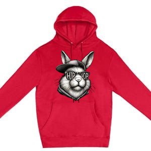 Hip Hop Bunny Face Sunglasses Funny Easter Hippity Rabbit Premium Pullover Hoodie