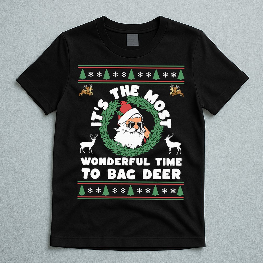 Holiday Hunting Bag with Festive Deer T-Shirt