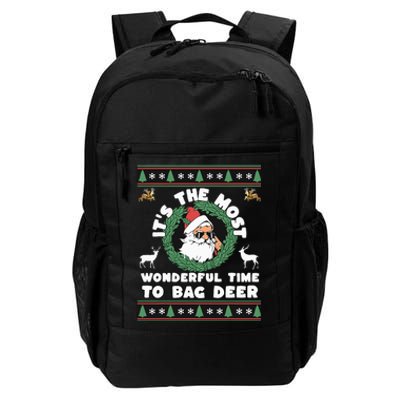 Holiday Hunting Bag with Festive Deer Daily Commute Backpack