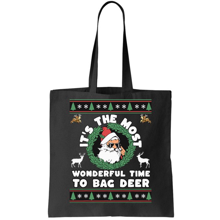 Holiday Hunting Bag with Festive Deer Tote Bag