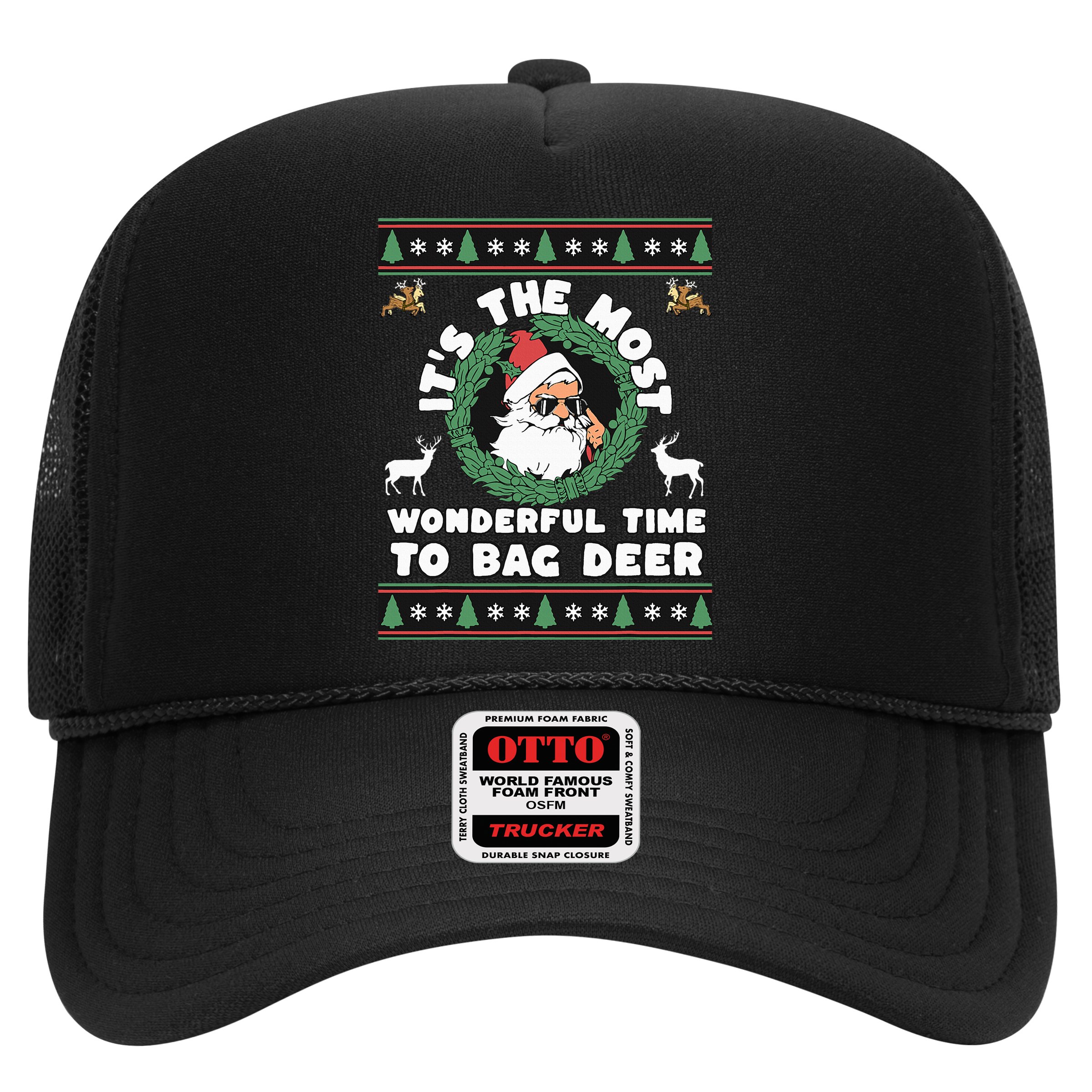Holiday Hunting Bag with Festive Deer Hat