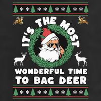 Holiday Hunting Bag with Festive Deer Hat