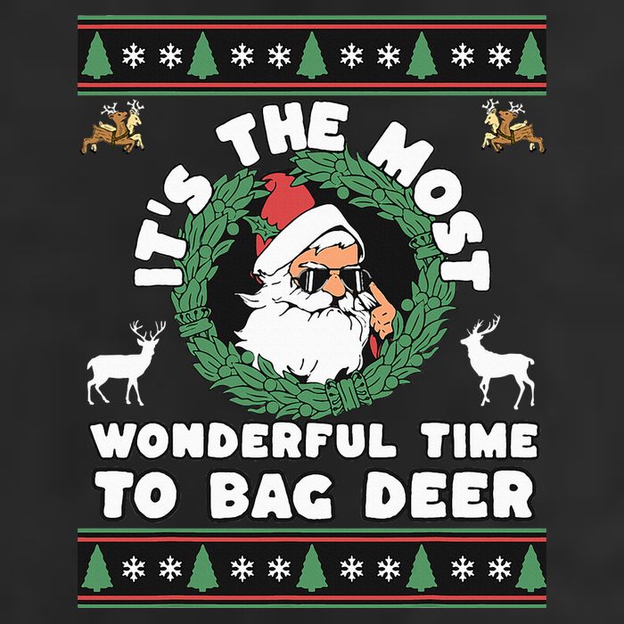 Holiday Hunting Bag with Festive Deer Hat