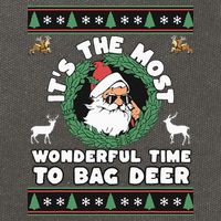 Holiday Hunting Bag with Festive Deer Cotton Canvas Backpack