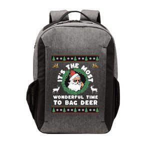 Holiday Hunting Bag with Festive Deer Vector Backpack