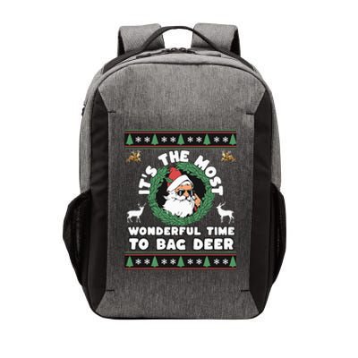 Holiday Hunting Bag with Festive Deer Vector Backpack