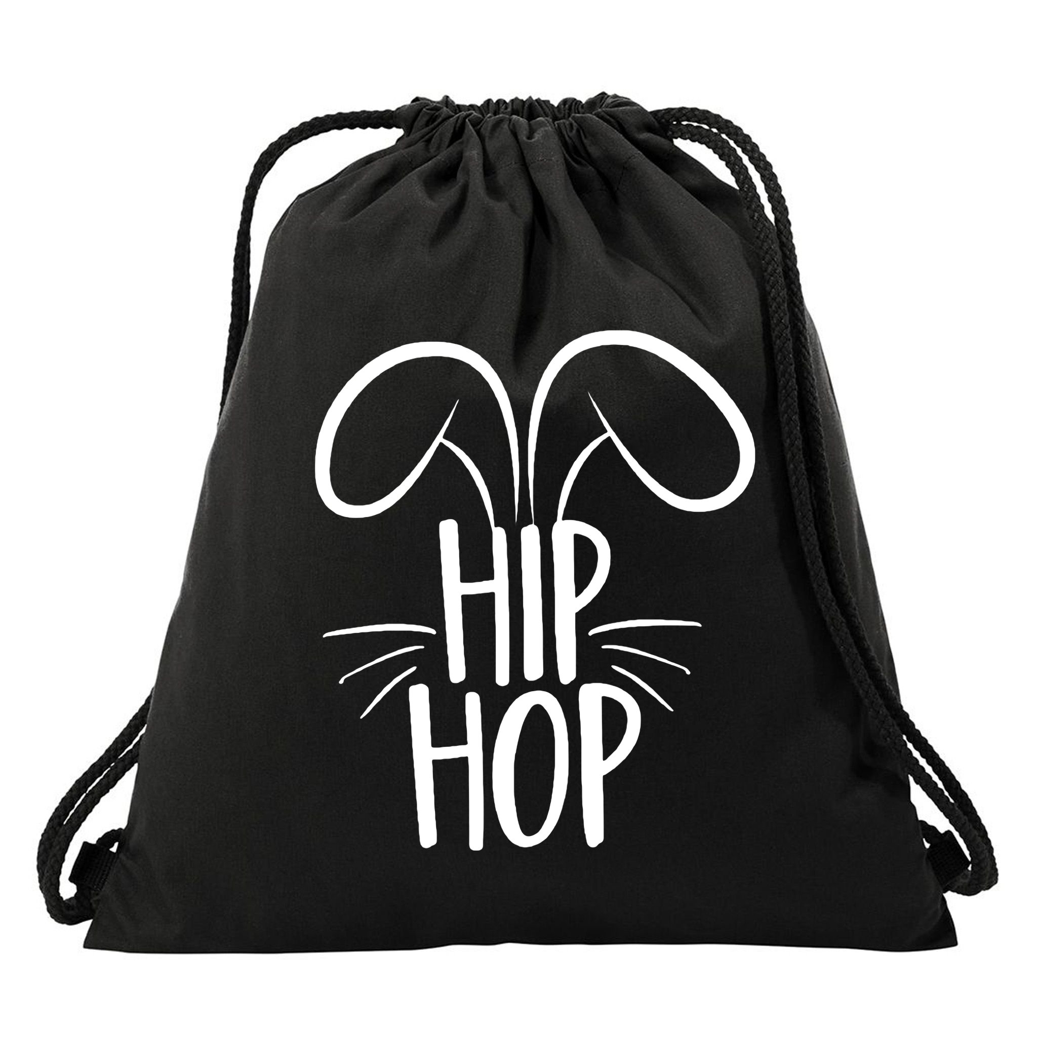 Hip Hop Bunny Funny Easter Drawstring Bag