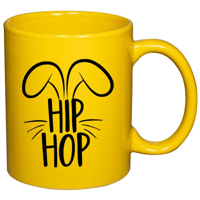 Hip Hop Bunny Funny Easter 11oz C Handle Ceramic Mug