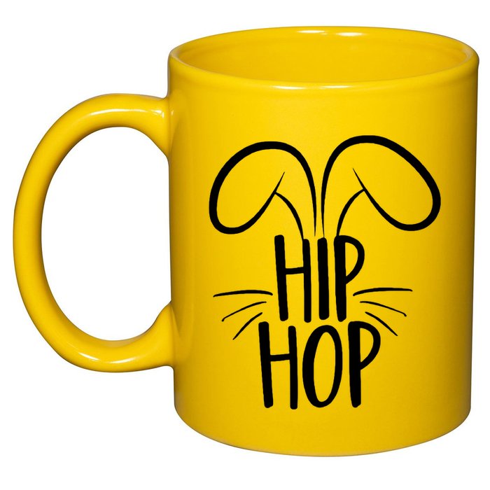Hip Hop Bunny Funny Easter 11oz C Handle Ceramic Mug